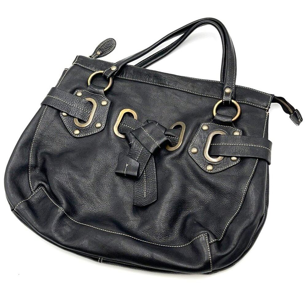 GAIL LABELLE Made in Italy black leather bag